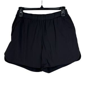 Gymshark Mens Small Speed Evolve 2-in-1 Shorts Drawstring Zip Pockets Black